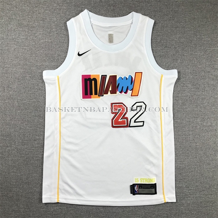 Maillot Enfant Miami Heat Jimmy Butler NO 22 Ville 2022-23 Blanc